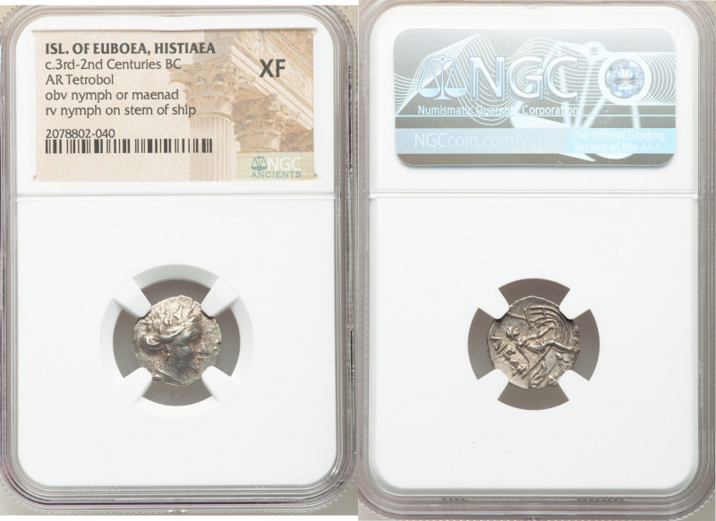 EUBOEA. Histiaea. Ca. 3rd-2nd centuries BC. AR tetrobol (14mm, 10h). NGC XF. Hea...