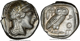 ATTICA. Athens. Ca. 440-404 BC. AR tetradrachm (24mm, 17.19 gm, 3h). NGC AU 5/5 - 4/5, brushed. Mid-mass coinage issue. Head of Athena right, wearing ...