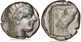 ATTICA. Athens. Ca. 440-404 BC. AR light-weight specimen tetradrachm (23mm, 16.50 gm, 3h). NGC Choice XF 3/5 - 3/5. Mid-mass coinage issue. Head of At...