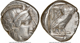 ATTICA. Athens. Ca. 440-404 BC. AR tetradrachm (23mm, 17.17 gm, 12h). NGC XF 2/5 - 4/5, flan flaws. Mid-mass coinage issue. Head of Athena right, wear...