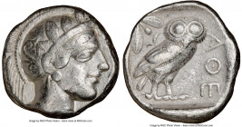 ATTICA. Athens. Ca. 440-404 BC. AR tetradrachm (24mm, 17.19 gm, 3h). NGC Choice VF 5/5 - 3/5. Mid-mass coinage issue. Head of Athena right, wearing cr...