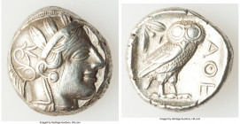 ATTICA. Athens. Ca. 440-404 BC. AR tetradrachm (24mm, 17.19 gm, 1h). XF, scratches. Mid-mass coinage issue. Head of Athena right, wearing crested Atti...
