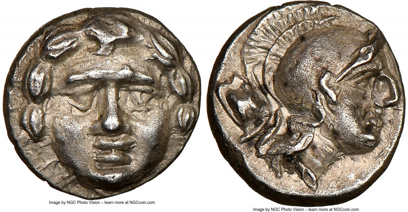 PISIDIA. Selge. Ca. 4th century BC. AR obol (9mm, 1.00 gm, 5h). NGC Choice AU 4/...