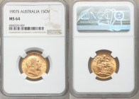 Edward VII gold Sovereign 1907-S MS64 NGC, Sydney mint, KM15. Lustrous satin surface. 

HID09801242017

© 2020 Heritage Auctions | All Rights Rese...