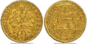 Salzburg. Leopold Anton Eleutherius gold 1/4 Ducat 1740 MS66 NGC, KM330. Stunning detail for such a small coin, crisply struck and reflective luster. ...