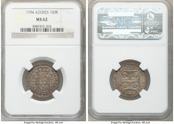 Portuguese Colony 150 Reis 1794 MS62 NGC, KM7. Gunmetal toning. 

HID09801242017

© 2020 Heritage Auctions | All Rights Reserved
