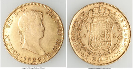 Ferdinand VII gold 8 Escudos 1822 PTS-PJ VF, Potosi mint, KM91. 36mm. 26.93gm. AGW 0.7616 oz. 

HID09801242017

© 2020 Heritage Auctions | All Rig...