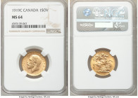 George V gold Sovereign 1919-C MS64 NGC, Ottawa mint, KM20.

HID09801242017

© 2020 Heritage Auctions | All Rights Reserved