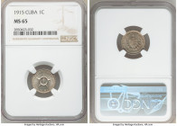 Republic Centavo 1915 MS65 NGC, Philadelphia mint, KM9.1. Flares of peach and gray tone. 

HID09801242017

© 2020 Heritage Auctions | All Rights R...