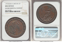 George III Pair of Certified "Cartwheel" 2 Pence 1797-SOHO NGC, Soho mint, KM619. Includes (1) UNC Details Environmental Damage and (1) AU Details (Cl...