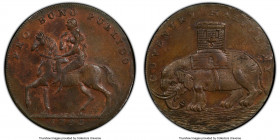 Warwickshire. Coventry copper 1/2 Penny Token 1793 MS63 Brown PCGS, D&H-242. PRO BONO PUBLICO Lady Godiva riding side saddle on horse left / COVENTRY ...