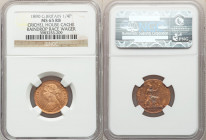 Victoria 3-Piece Lot of Certified Farthings 1890 MS65 Red and Brown NGC, KM753, S-3958. Sold as is, no returns. Ex. Crichel House Cache Raindrop Race ...