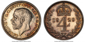 George V 4-Piece Certified Prooflike Maundy Set 1929 PCGS, 1) Penny - PL65, KM838 2) 2 Pence - PL64,KM840 3) 3 Pence - PL64, KM827 4) 4 Pence - PL64, ...
