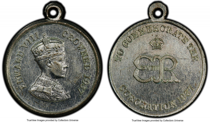 Edward VIII silvered-brass "Coronation" Medal 1937-Dated MS62 PCGS, Giordano-CM2...