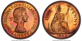 Elizabeth II Proof Penny 1953 PR65 Red and Brown PCGS, KM883. Olive-gold and candy-apple toned. 

HID09801242017

© 2020 Heritage Auctions | All R...