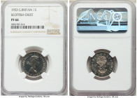 Elizabeth II Proof Shilling 1953 PR66 NGC, KM891. Scottish Crest. 

HID09801242017

© 2020 Heritage Auctions | All Rights Reserved