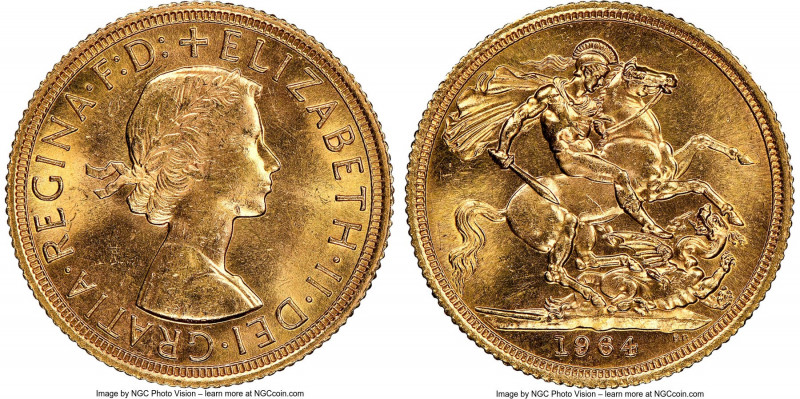 Elizabeth II gold Sovereign 1964 MS64 NGC, KM908. AGW 0.2355 oz. 

HID09801242...