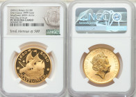 Elizabeth II gold Proof "Mayflower 400th Anniversary" 100 Pounds (1 oz) 2020 PR70 Ultra Cameo NGC, KM-Unl. Mintage: 500. First day of issue. AGW 1.000...