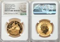 Elizabeth II gold Proof "Mayflower 400th Anniversary" 100 Pounds (1 oz) 2020 PR70 Ultra Cameo NGC, KM-Unl. Mintage: 500. First day of Issue. AGW 1.000...