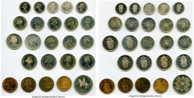 Elizabeth II 56-Piece Lot of Uncertified Assorted Proof Issues 1953, Includes: (6) Farthings, KM881, (5) 1/2 Pennies, KM882, (6) Pennies, KM883, (5) 3...