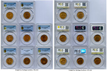 16-Piece Lot of Certified 1/2 Pennies PCGS, 1) 1/2 Penny 1928 - MS64 Red, KM2 2) 1/2 Penny 1933 - MS65 Red, KM2 3) 1/2 Penny 1935 - MS65 Red and Brown...