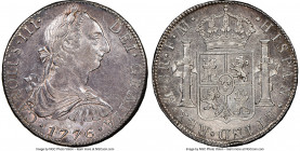 Charles III 8 Reales 1776 Mo-FM AU53 NGC, Mexico City mint, KM106.2. Egg plant purple and argent toned. 

HID09801242017

© 2020 Heritage Auctions...