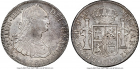 Charles IV 8 Reales 1799 Mo-FM UNC Details (Cleaned) NGC, Mexico City mint, KM109. Steely lilac toning. 

HID09801242017

© 2020 Heritage Auctions...