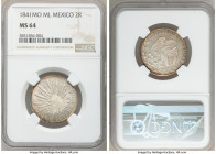 Republic 2 Reales 1841 Mo-ML MS64 NGC, Mexico City mint, KM374.10. Peripheral tone in blue, red and gold. 

HID09801242017

© 2020 Heritage Auctio...