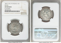 Republic 2 Reales 1867/1 Ho-PR/FM XF Details (Cleaned) NGC, Hermosillo mint, KM374.9.

HID09801242017

© 2020 Heritage Auctions | All Rights Reser...