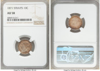 British Colony. Victoria 10 Cents 1871 AU58 NGC, London mint, KM11, Prid-79. Toned in copper red and decidedly near to Mint State. 

HID09801242017...