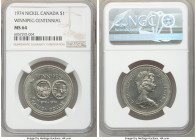 3-Piece Lot of Certified Assorted Issues NGC, 1) Canada: Elizabeth II Dollar 1974 - MS64, Royal Canadian mint, KM88 2) Mexico: Republic Centavo 1901-C...