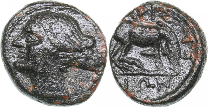 Thessaly, Larissa - Æ Hemichalkon (Late 4th-early 3rd centuries BC)
2.06 g. 12m...