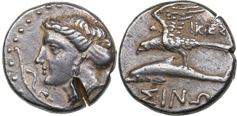 Paphlagonia, Sinope AR Drachm (circa 330-300 BC)
5.96 g. 18mm. VF+/VF+ Ikesio-,...
