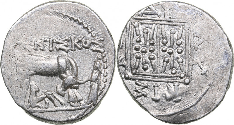 Illyria - Apollonia - Meniskos AR Drachm (circa 275-48 BC)
3.17 g. 18mm. AU/AU ...