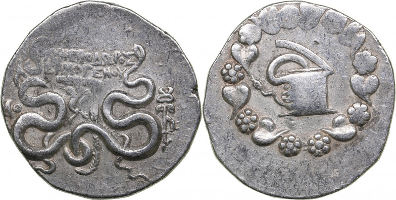 Phrygia, Laodikeia AR Cistophoric Tetradrachm (circa 88-67 BC)
11.98 g. 27mm. V...
