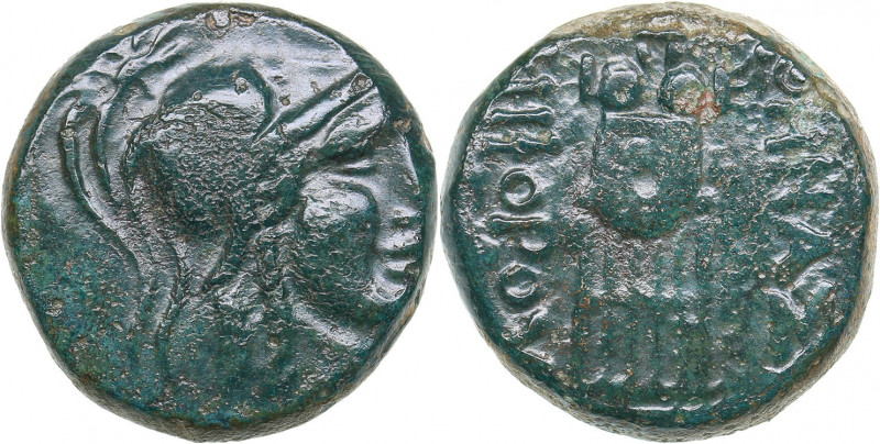 Mysia - Pergamon AE (2/1 century BC)
5.93 g. 17mm. VF/VF Athena pea kiivris/ AQ...
