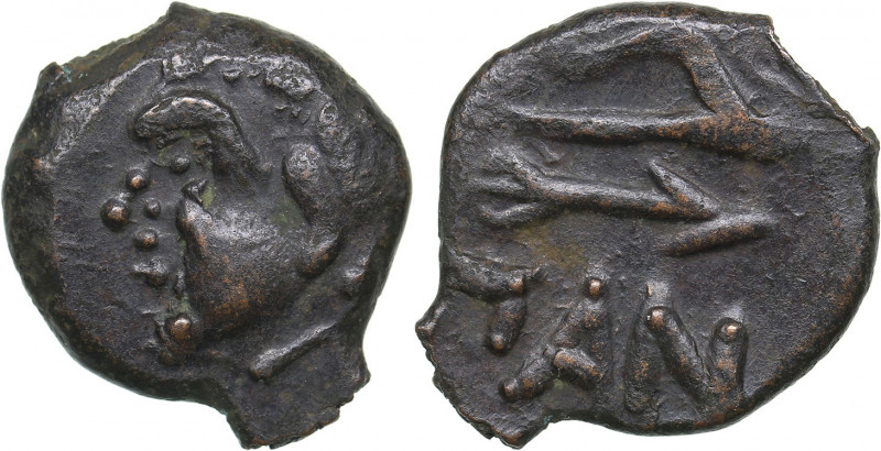 Bosporus Kingdom, Pantikapaion Æ obol (Ca. 275-245 BC)
1.69 g. 14mm. XF/XF Peri...