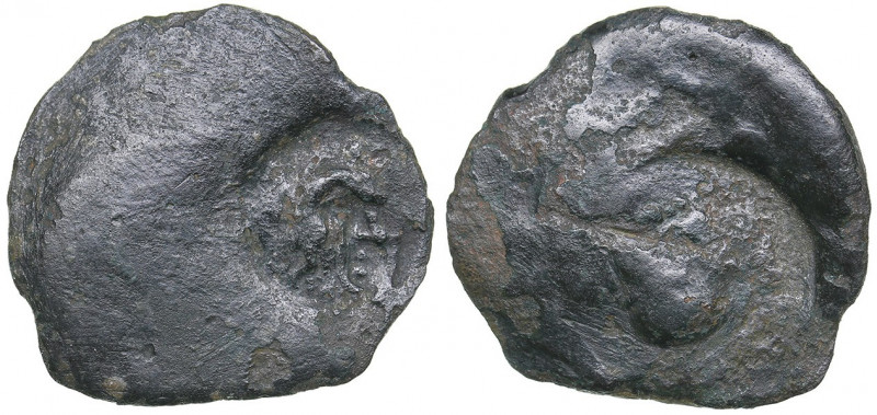 Bosporus Kingdom, Pantikapaion Æ obol (Circa 205-185 BC)
3.13 g. 21mm. F/F The ...