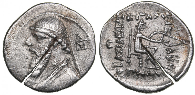 Parthian Kingdom AR Drachm - Mithradates II (121-91 BC)
3.91 g. 22mm. AU/AU Min...