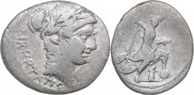 Roman Republic AR Denar - C. Vibius Pansa (48 BC)
3.50 g. 20mm. F/F- LIBERTATIS/ [C. PANSA. C. F. C. N.]. Cr. 449/4; Syd. 949.
