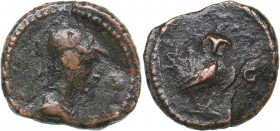 Roman Empire - Anonymous Æ Quadrans. Time of Domitian to Antoninus Pius. Rome - 81-161 AD
2.36 g. 16mm. F-/F- Minerva right / Owl standing, S-C acros...