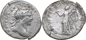 Roman Empire Denar 103-111 AD - Traianus (98-117 AD)
2.68 g. 20mm. VF/VF- IMP TRAIANO AVG GER DA[C P M TR P]/ COS V P P S P Q R OPTIMO PRINC. RIC 128...
