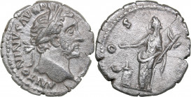 Roman Empire Denar 154-155 AD - Antoninus Pius (138-161 AD)
3.00 g. 17mm. XF/VF ANTONINVS AVG PIVS P P TR P XVIII/ COS IIII. RIC 238; C. 201; BMC 829...