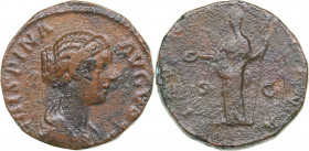 Roman Empire - Rome Æ As - Crispina, wife of Commodus (180-183 AD)
11.66 g. 22mm. F/F- CRISPINA – AVGVSTA. Under Marcus Aurelius and Commodus. Rare!...