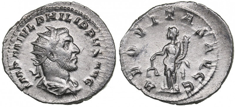 Roman Empire Antoninianus - Philip the Arab (244-249 AD)
3.44 g. 24mm. AU/AU Mi...