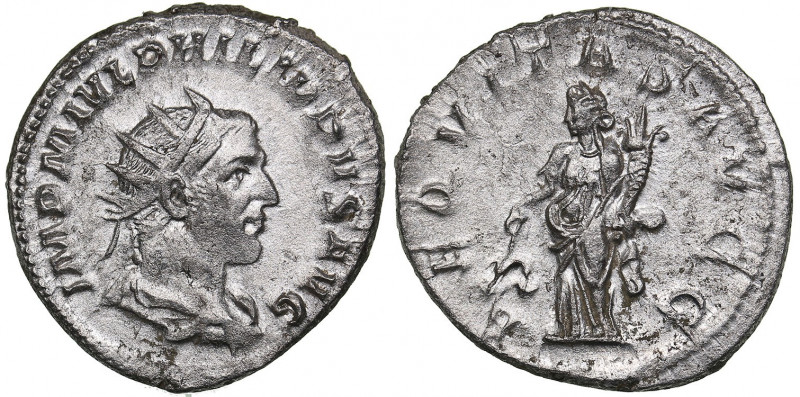 Roman Empire Antoninianus - Philip the Arab (244-249 AD)
4.09 g. 22mm. XF+/XF M...