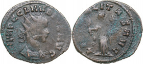 Roman Empire AE Antoninianus - Claudius II Gothicus (268-270 AD)
2.69 g. 22mm. F/F IMP C CLAVDIVS AVG/ AEQVITAS AVG.