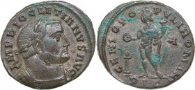 Roman Empire Æ Follis - Diocletian (284-305 AD)
11.22 g. 28mm. AU/AU IMP DIOCLETIANVS AVG/ GENIO POPVLI ROMANI PLC