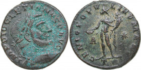 Roman Empire Æ Follis - Diocletian (284-305 AD)
9.32 g. 27mm. VF+/VF IMP DIOCLETIANVS P AVG/ GENIO POPV-LI ROMANI