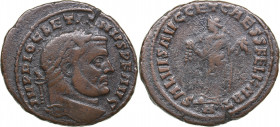 Roman Empire Æ Follis - Diocletian (284-305 AD)
8.68 g. 28mm. F/VG+ IMP DIOCLETIANVS P F AVG/ SALVIS AVGG ET CAESS FEL KART